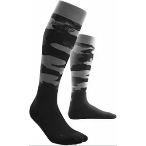 Women's compression knee-high socks CEP Camocloud Black/Grey