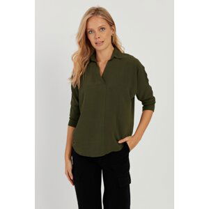 Cool & Sexy Women's Khaki Bat Sleeve Blouse