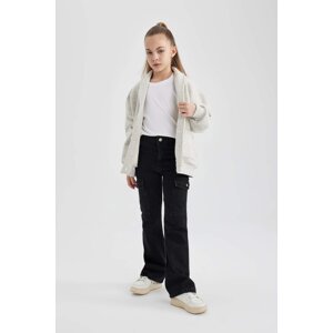 DEFACTO Girl Cargo Flare Fit Flare Leg Trousers