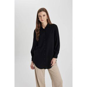 DEFACTO Regular Fit Shirt Collar Long Sleeve Tunic