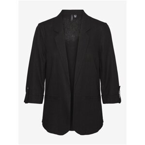 Black women's jacket with linen blend VERO MODA Jesmilo - Women