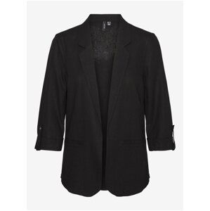 Black women's jacket with linen blend VERO MODA Jesmilo - Women