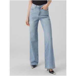 Light blue women's wide-leg jeans VERO MODA Tessa - Women