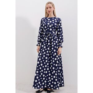 Bigdart 1525 Knitted Hijab Dress - Dark Blue