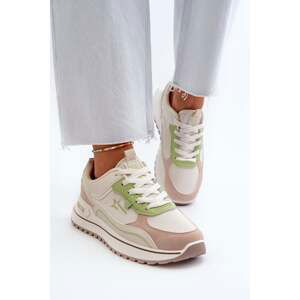 Women's Big Star Sneakers Beige and Green