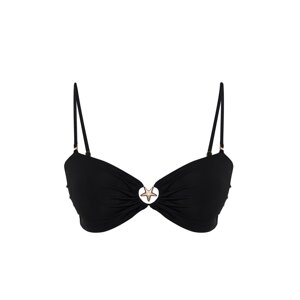 Trendyol Black*001 Plain Strapless Bikini Tops