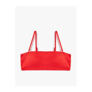 Koton Strapless Bikini Top Covered with Textured Detachable Straps