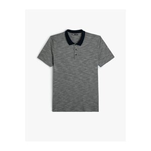 Koton Polo Neck T-Shirt Slim Fit Short Sleeve Buttoned