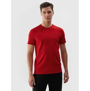 Men's Plain T-Shirt Regular 4F - Red