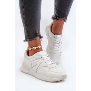 Women's sneakers made of white Vinelli eco leather