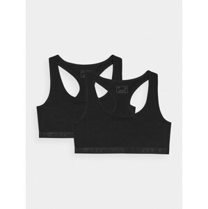 Women's Cotton Bra for Everyday Wear 4F (2 Pack) - Black