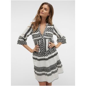 Black and White Women's Patterned Dress Vero Moda Dicthe - Women's