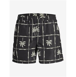 Black Men's Patterned Swimsuit Jack & Jones Fiji - Men's