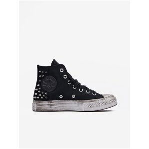 Black Womens Ankle Sneakers Converse Chuck 70 - Women