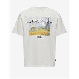 White Men's T-Shirt ONLY & SONS Art - Men