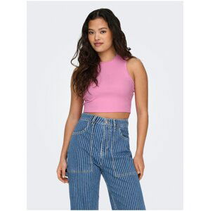 Women's pink crop top ONLY Vilma - Women