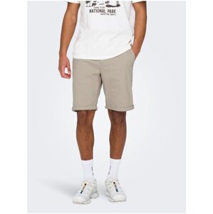 Beige men's shorts ONLY & SONS Peter - Men