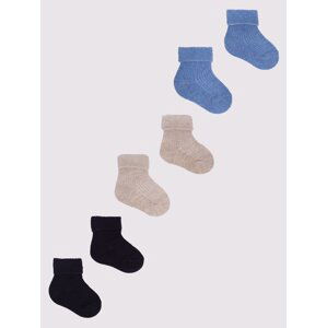 Yoclub Kids's Baby Boys' Turn Cuff Cotton Socks 3-Pack SKA-0009C-0000-002