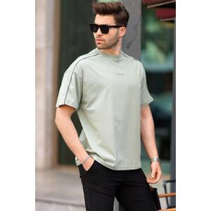 Madmext Green Oversize Crew Neck T-Shirt 7009