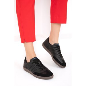 Soho Black-Black Unisex Sneakers 18880