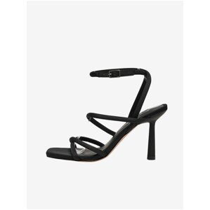 Black women's heeled sandals ONLY Amina-1 - Women