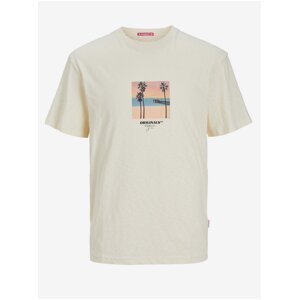 Men's Beige T-Shirt Jack & Jones Aruba - Men's