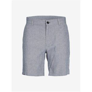 Men's Light Blue Linen Coated Chino Shorts Jack & Jones Ace - Men