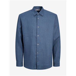 Men's Blue Linen Shirt Jack & Jones Lawrence - Men's