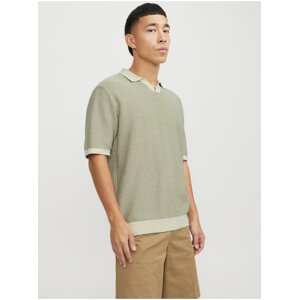 Green Men's Jack & Jones Polo Shirt Mykonos - Men's