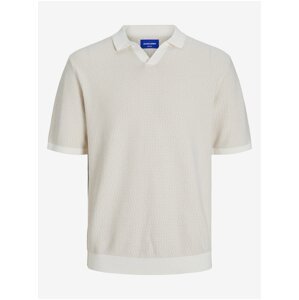 Beige Men's Jack & Jones Polo Shirt Mykonos - Men's