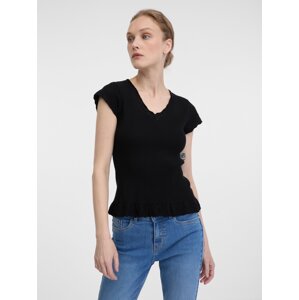 Orsay Women's Black T-Shirt with Short Sleeves - Women