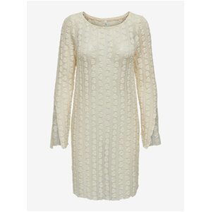 Creamy women's patterned dress ONLY Sophie - Women