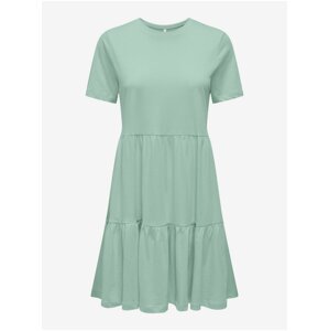 Svetlo zelené dámske basic šaty ONLY May
