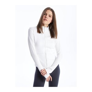 LC Waikiki Women's Stand Collar Plain Zipper Sweatshirt