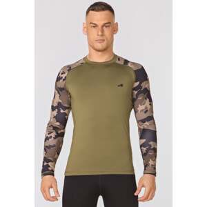 Rough Radical Man's T-shirt Furious Army Ls Khaki/Camo