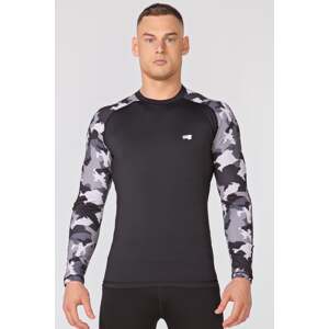 Rough Radical Man's T-shirt Furious Army Ls Black/Camo