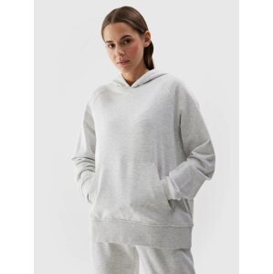 Women's sweatshirt without fastening and hooded 4F - grey