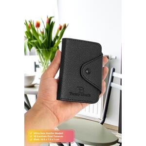 Tonny Black Original New Generation Slim Model 10 Card Compartmented Business Card Holder & Credit Stylish Card Holder Wallet