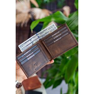 Garbalia Venice Crazy Brown Men's Card Holder Walle