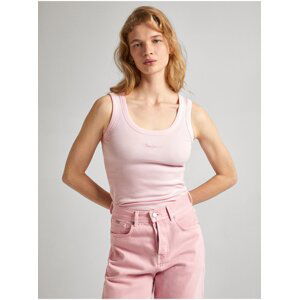 Pepe Jeans Lane Light Pink Women's Tank Top - Women