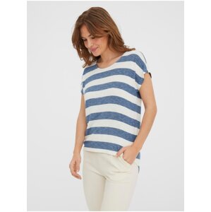 Blue-white striped T-shirt VERO MODA Wide Stripe - Women