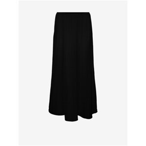 Čierna dámska kvetovaná maxi sukňa Vero Moda Alba