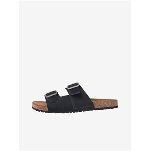 Jack & Jones Louis Dark Blue Suede Slippers - Men's