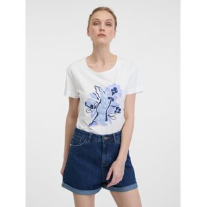 Orsay Women's White T-Shirt with Short Sleeves - Women