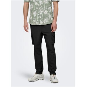 Men's Black Linen Trousers ONLY & SONS Linus - Men