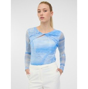 Orsay Blue Women's Patterned Long Sleeve T-Shirt - Women's