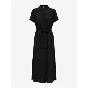 Black women's shirt maxi dress ONLY Nova - Women