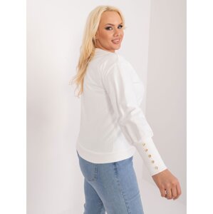 Ecru cotton sweatshirt plus size