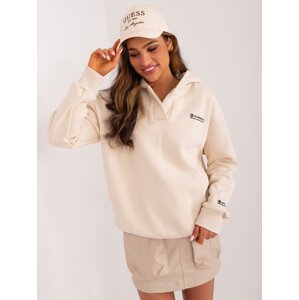 Light beige women's sweatshirt with insulation