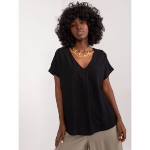 Black smooth viscose blouse SUBLEVEL